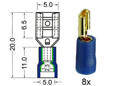 Kabelschoen | 0,5 - 1,5 mm², vrouwelijk, 25 stuks